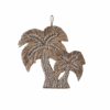 Palmboom met kauri schelpen en raffia