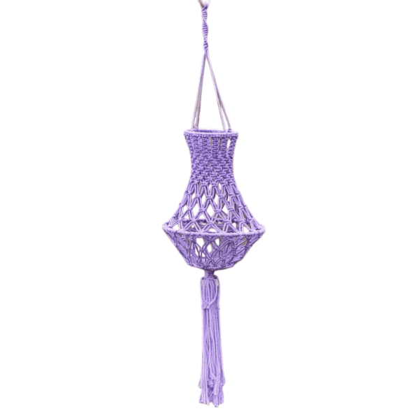 gehaakte kroonluchter lila ibiza vibes