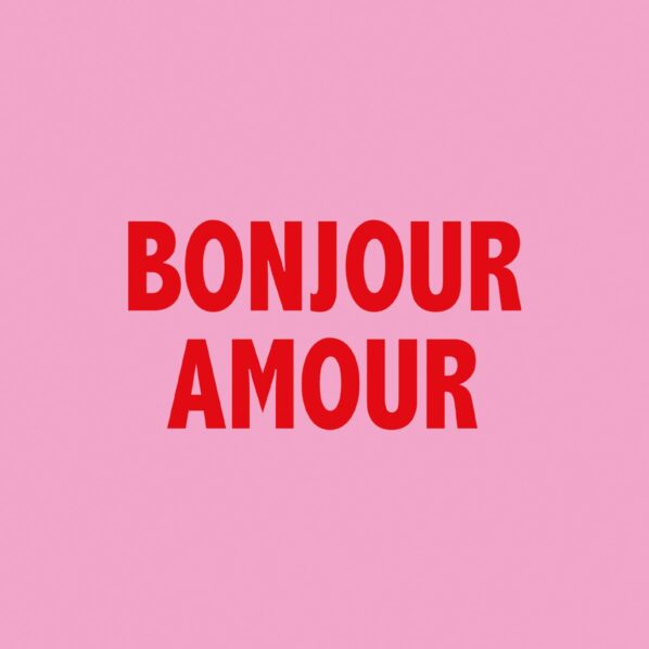 Bonjour Amour Servet 25x25 Lichtroze