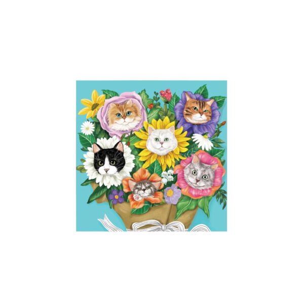 Kaart Bos bloemen katten
