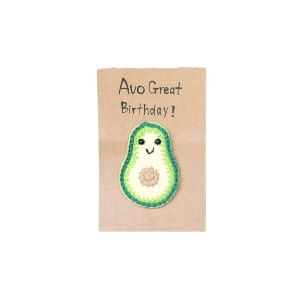 knuffel kaartje avocado