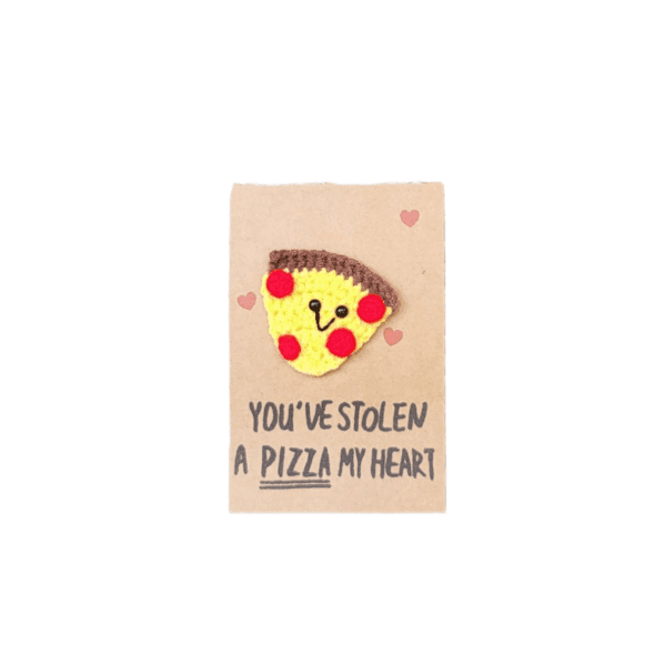 knuffel kaartje pizza