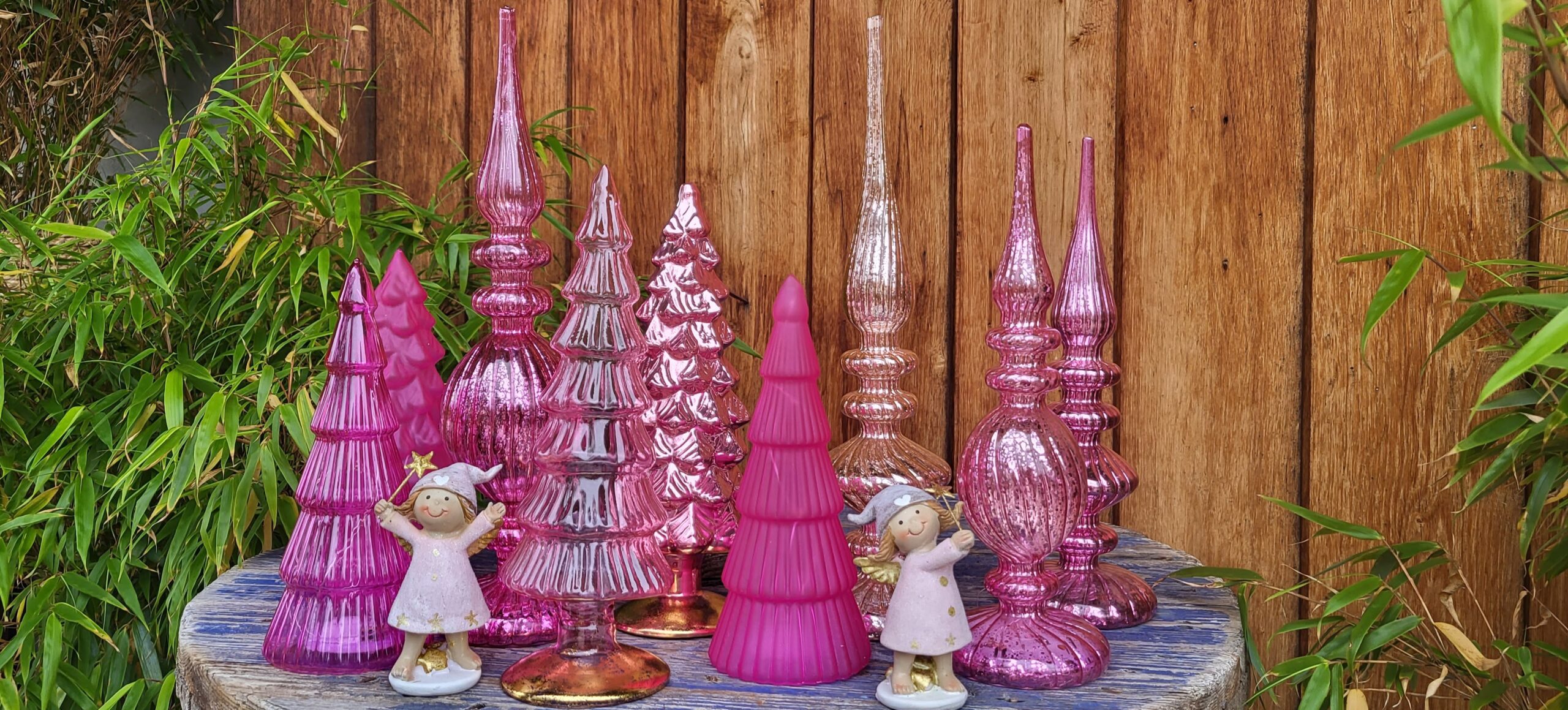 glazen piek met verlichting