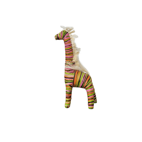 handemaakte raffia giraffe