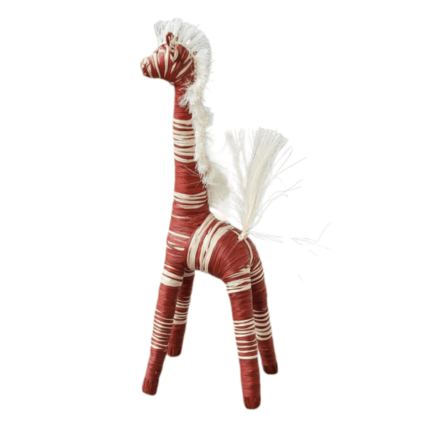 handemaakte raffia giraffe