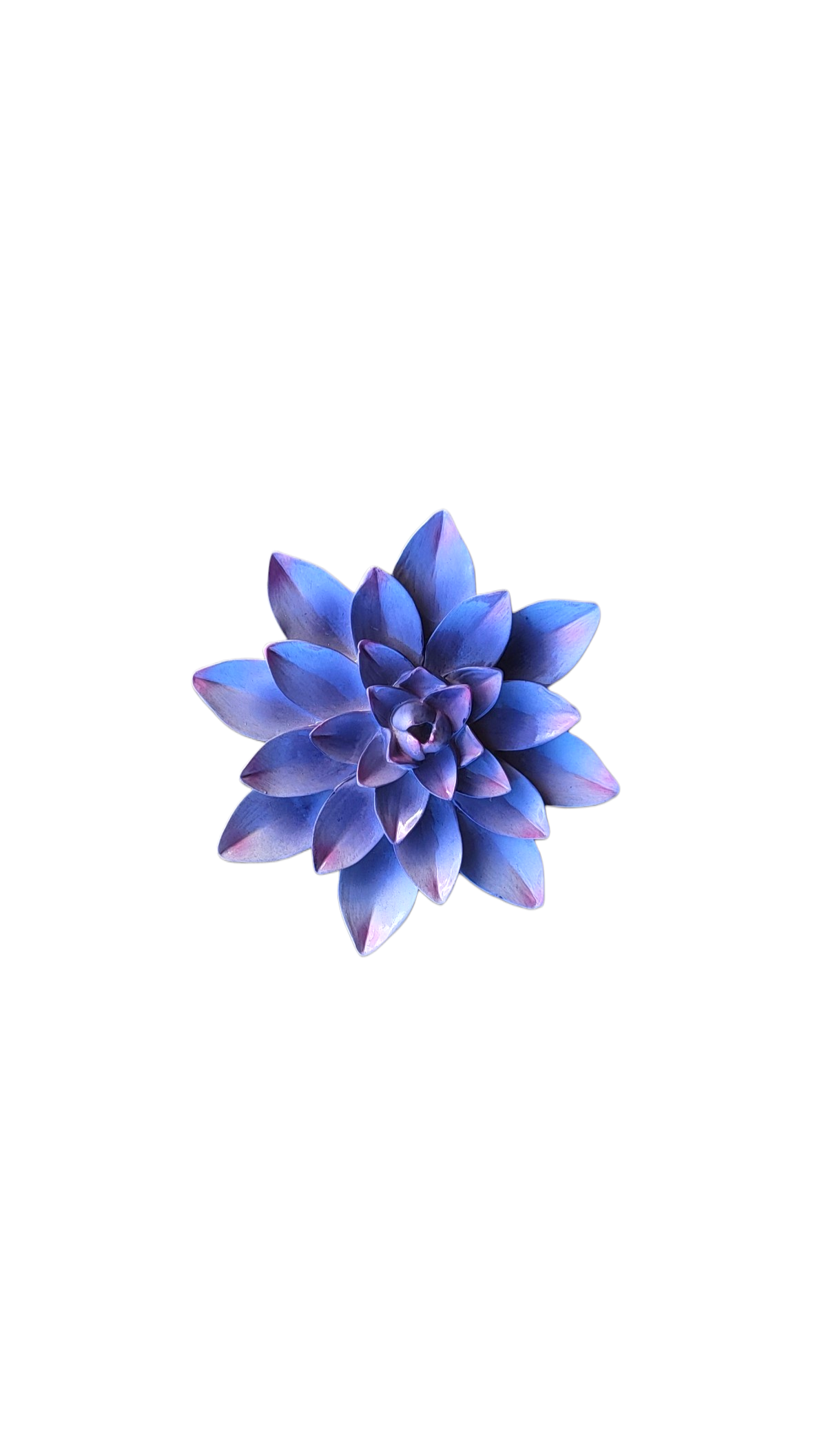 Blauwe bloem wanddecoratie